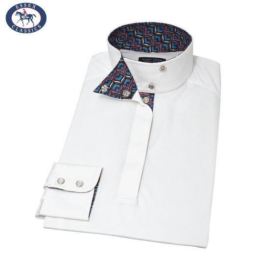 Essex Classics “Peacock” Ladies Talent Yarn Wrap Collar Show Shirt