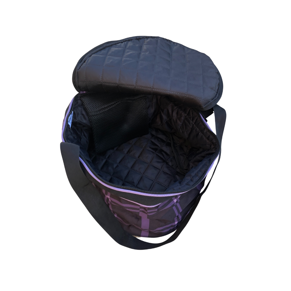 Chestnut Bay Quilted Lined Helmet Bag, Black