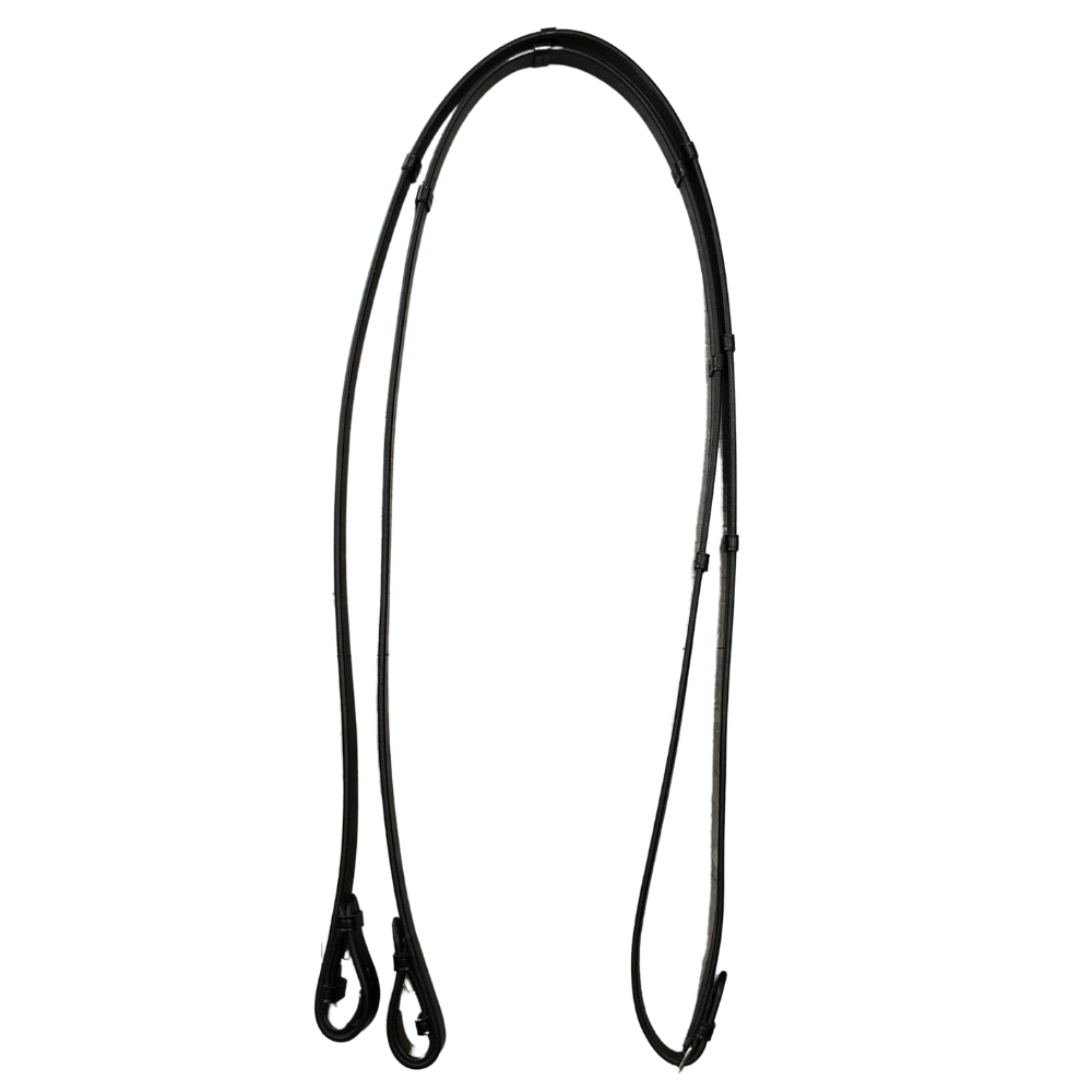 Red Barn 3/4&quot; Dressage Reins, Black, Pin End