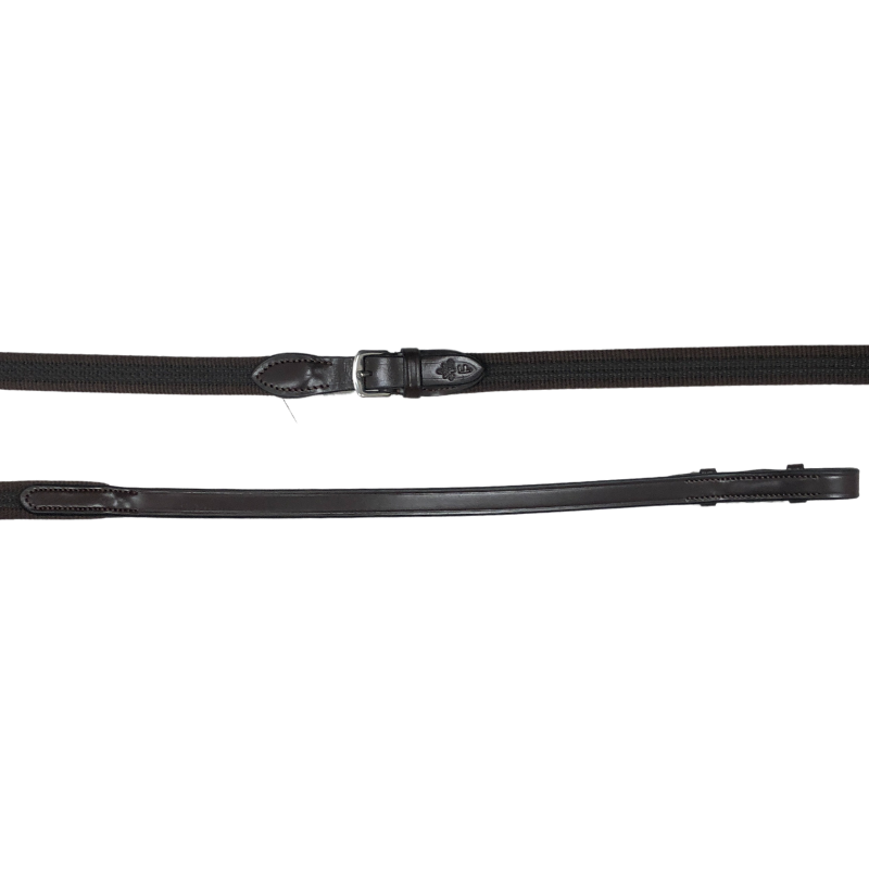 Black Oak Set Grip Reins with Pin Ends