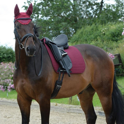 Sottosella Per Cavallo Weatherbeeta Prime Full | In Cotone Resistent, Con Inserti In PVC, Colore Bordeaux