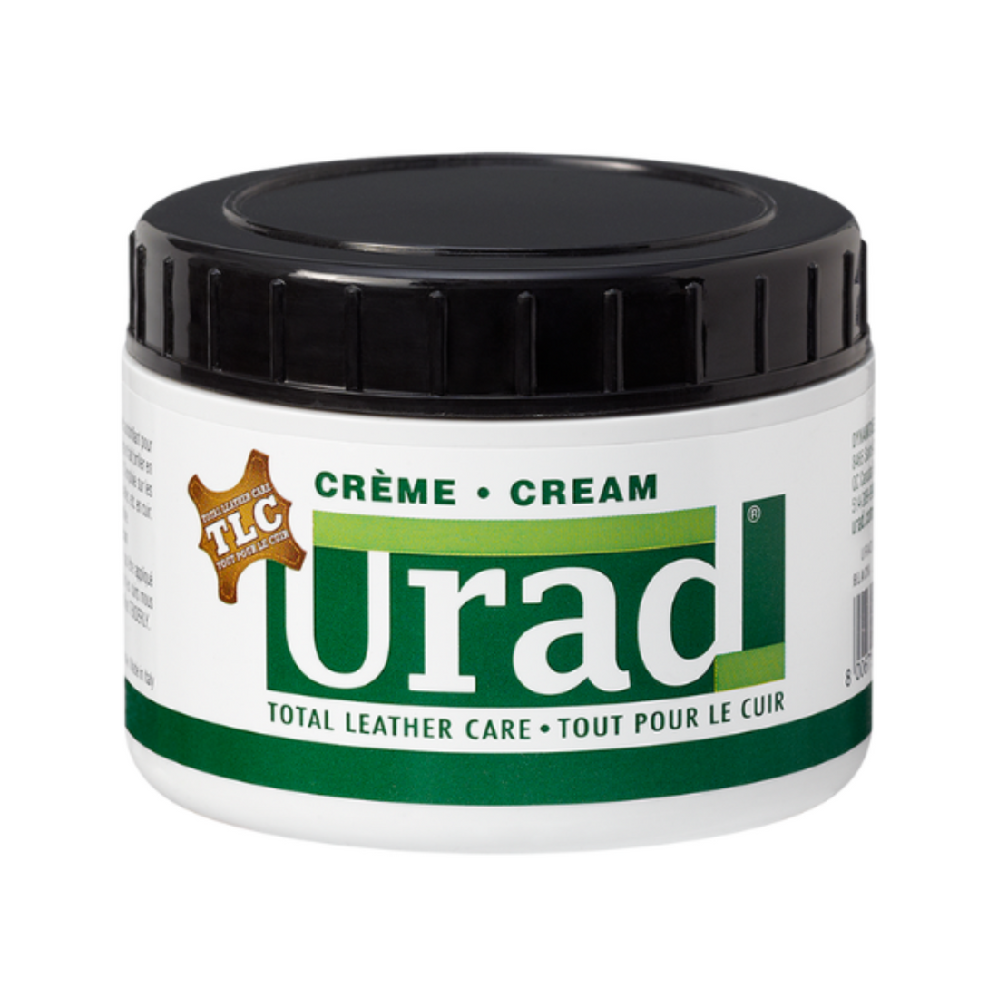 A container of Urad Total Leather Care boot polish cream.