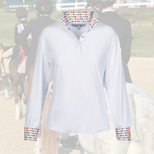 Ovation® Ellie Child's Tech Show Shirt, Confetti Dots