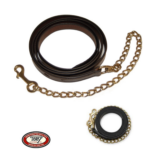 Tory Leather Lead 24" Solid Brass Chain